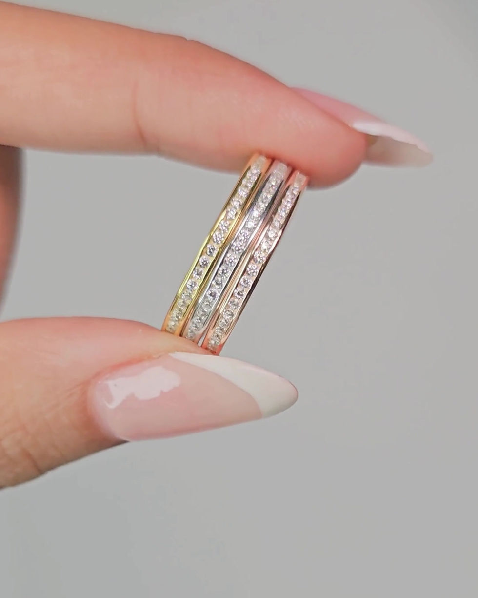 Thumbnail: Triple Elegance Silver Ring