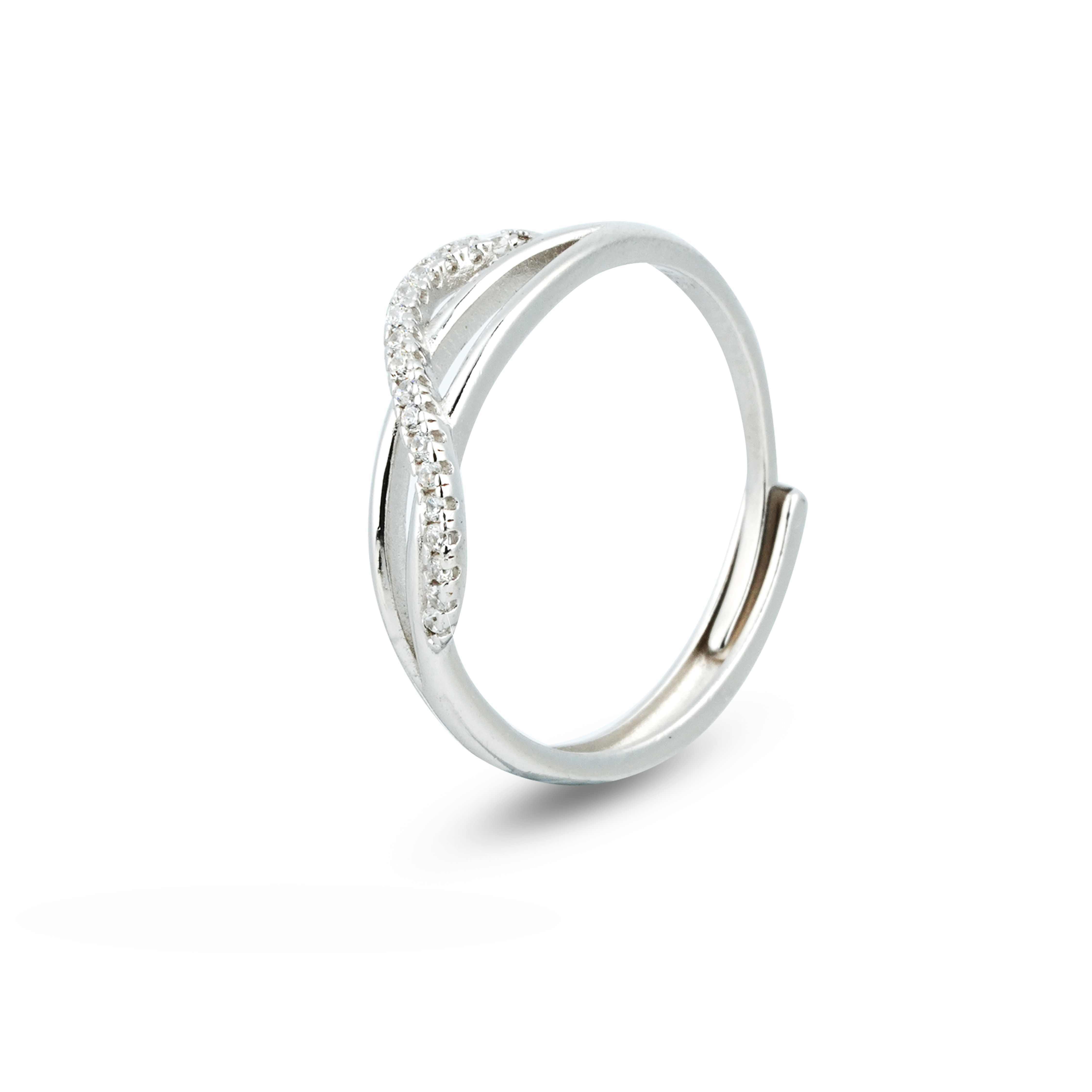 Arcs of Grace Adjustable Diamond Ring