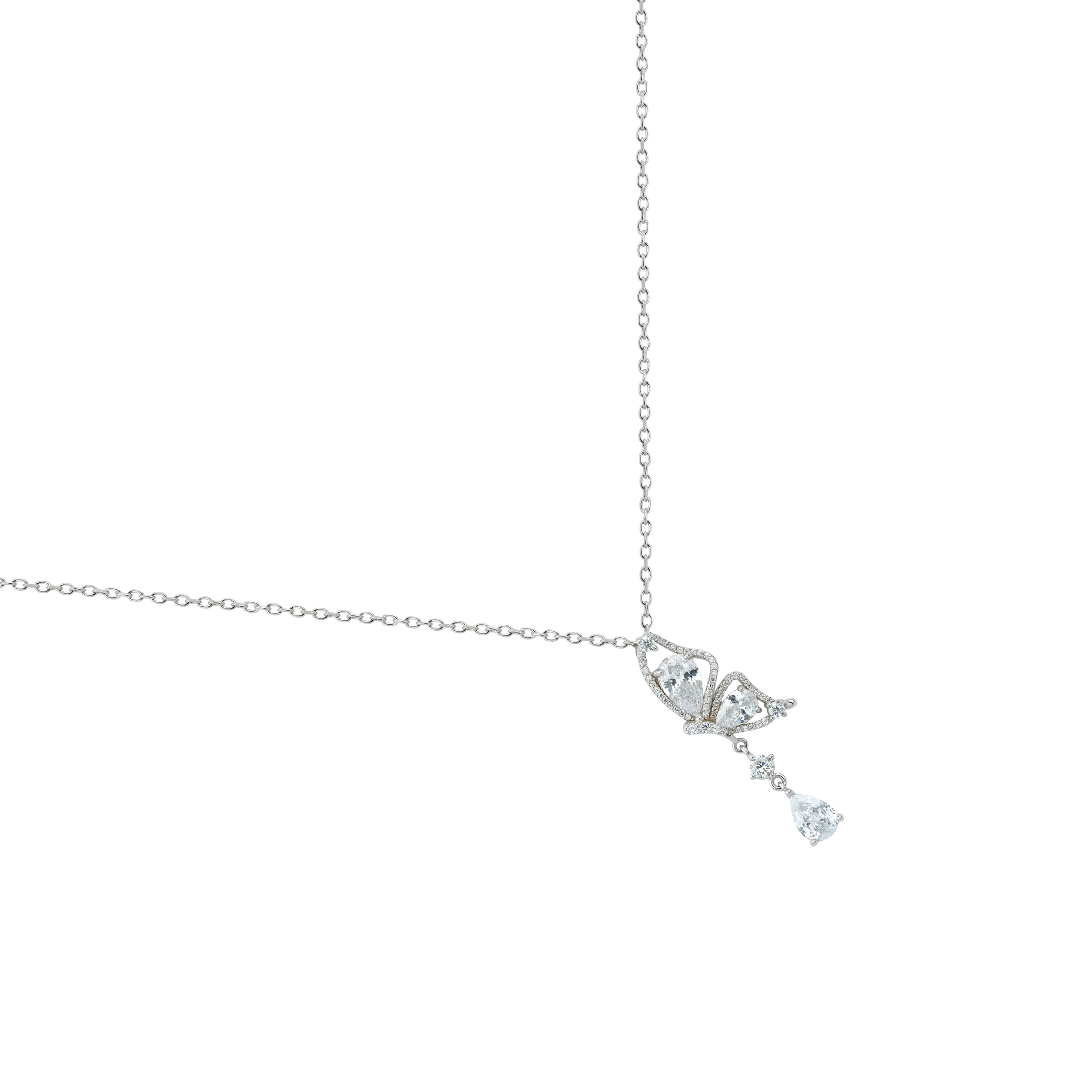 Butterfly Glow Diamond Charm Necklace