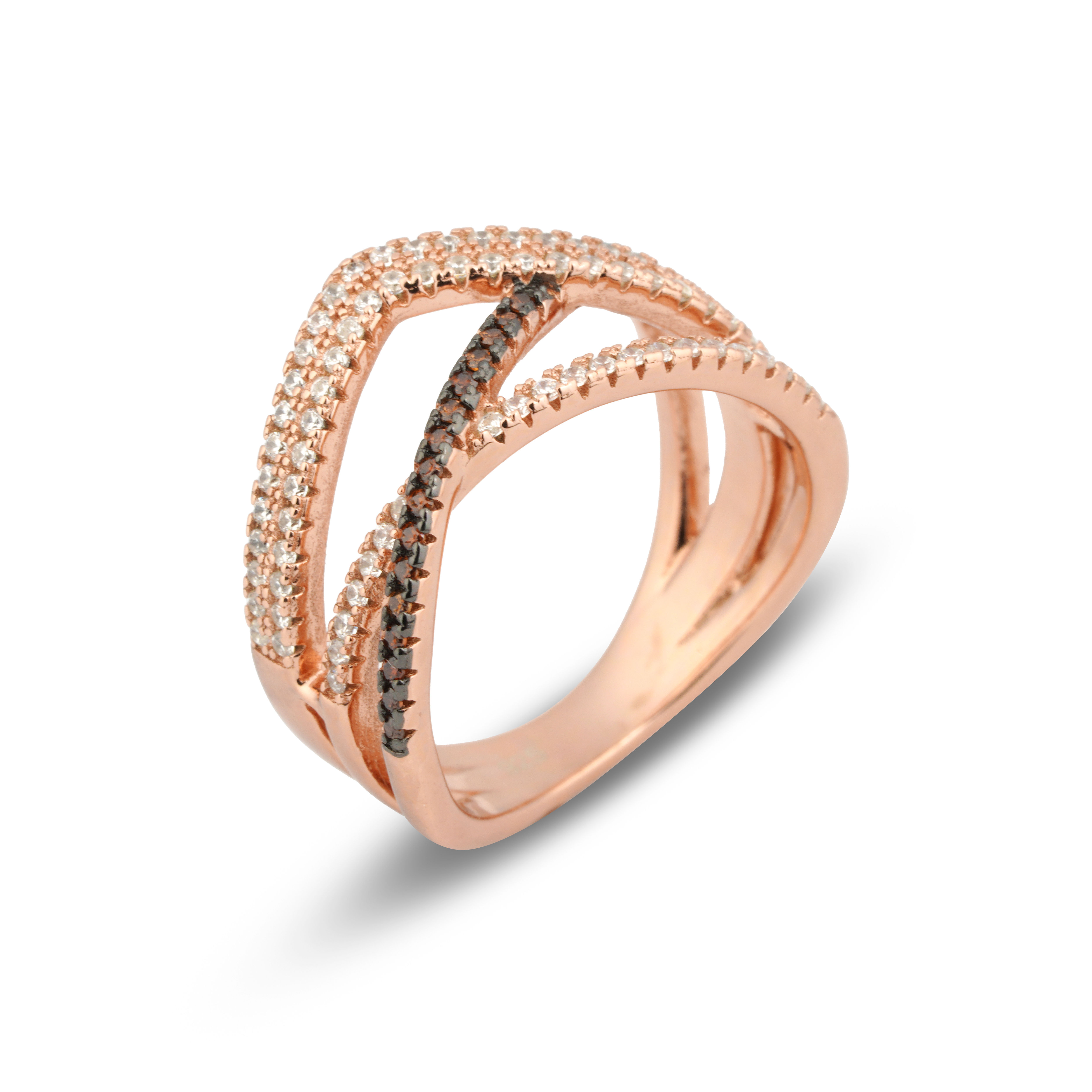 Intersect Crown Silver diamond Ring