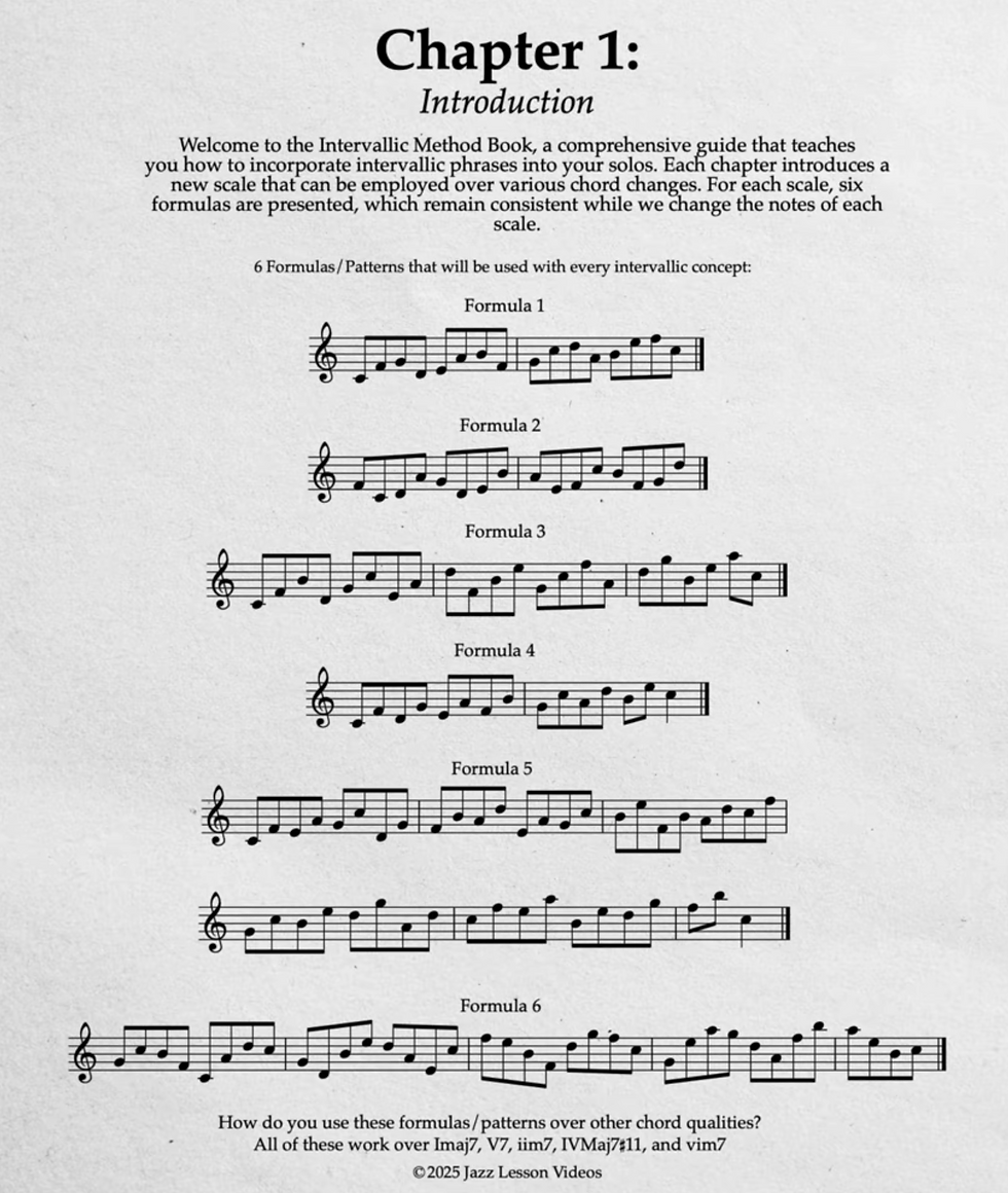 Large interval jazz playing