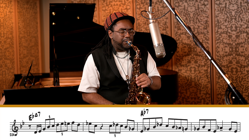 Playing bebop version of Cherokee jazz standard