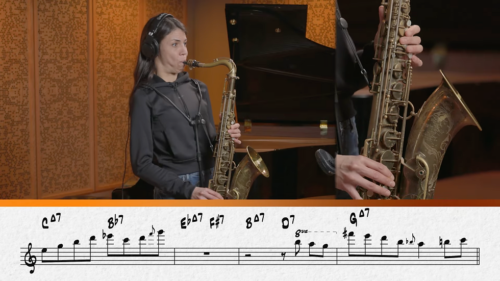 Jazz standard 26-2 playing high on saxophone