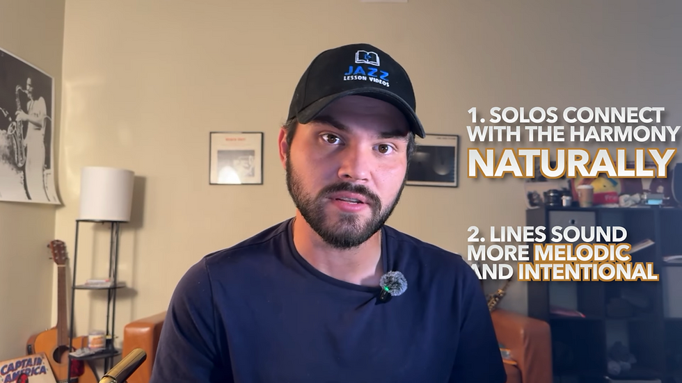 When soloing with chord tones in jazz, it makes your solo feel more natural