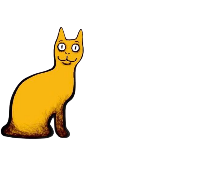 Wemyss Ware cat illustration used on the Kirkcaldy Cat Trail map
