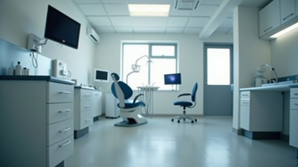 Eye-level view of a dental practice with modern equipment