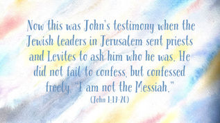 John 1:19-20 John the Baptist points to Jesus