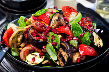 Barbecue-aubergine-salad