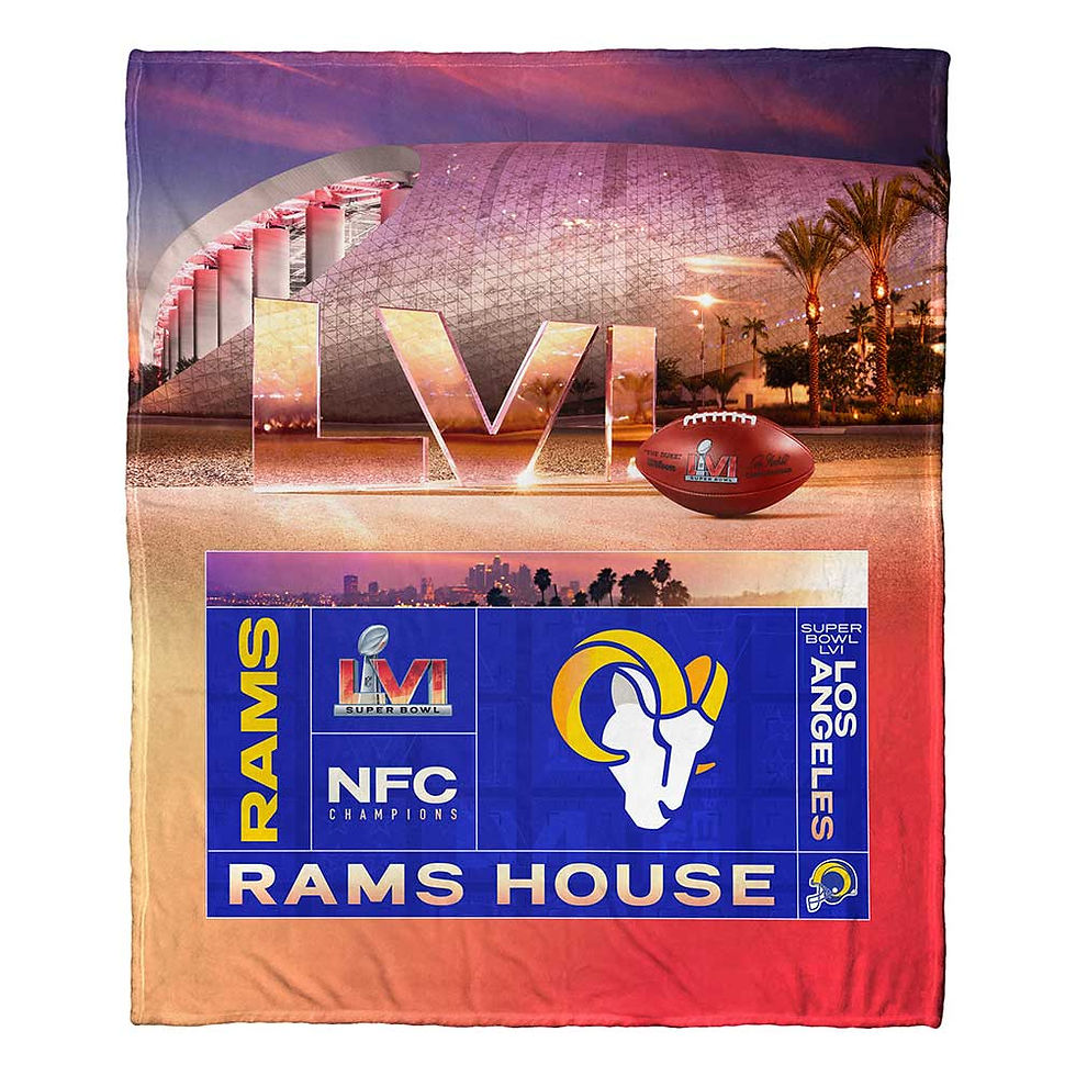 Thumbnail: SUPER BOWL LVI THROW BLANKET AND PILLOW SET