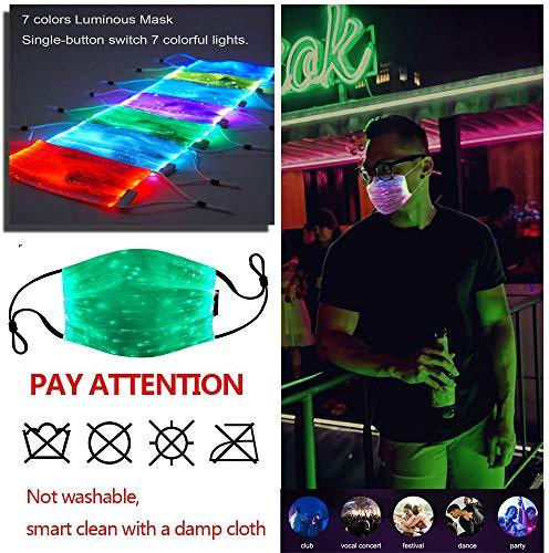 Thumbnail: LIGHT UP MASK LED GLOWING LUMINOUS MASK 7 COLORS