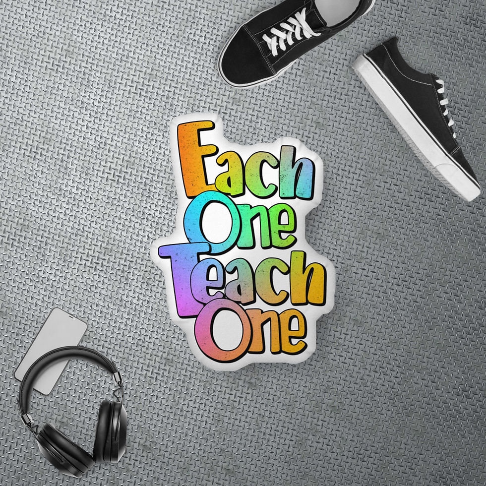 Each One Teach One Shaped Pillow