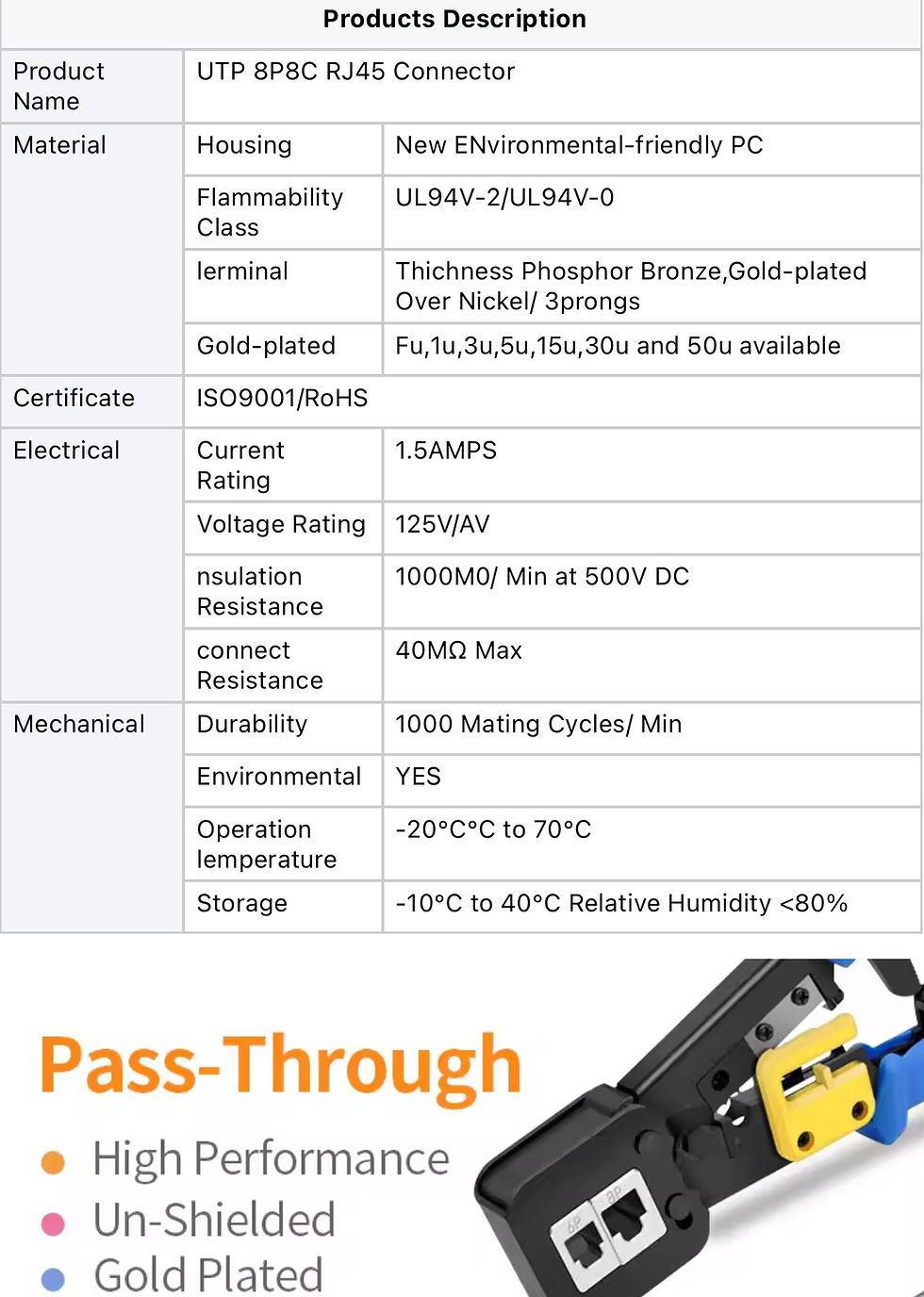 Thumbnail: Cat6 Cable 1000ft 23AWG Solid 4 Pair Bulk Cat 6 Ethernet Cable (UTP CMR) 550MHz