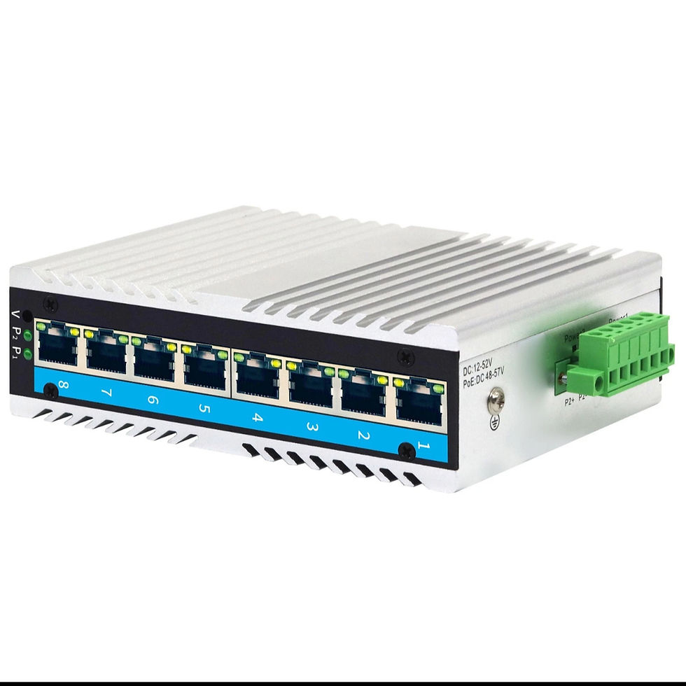 Thumbnail: 8 Port Industrial Poe Switch with 10/100/1000M IP40, Power Supply, DIN mount