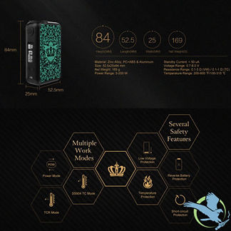 Uwell-Crown-IV-200W-TC-Box-Mod-Checkmate