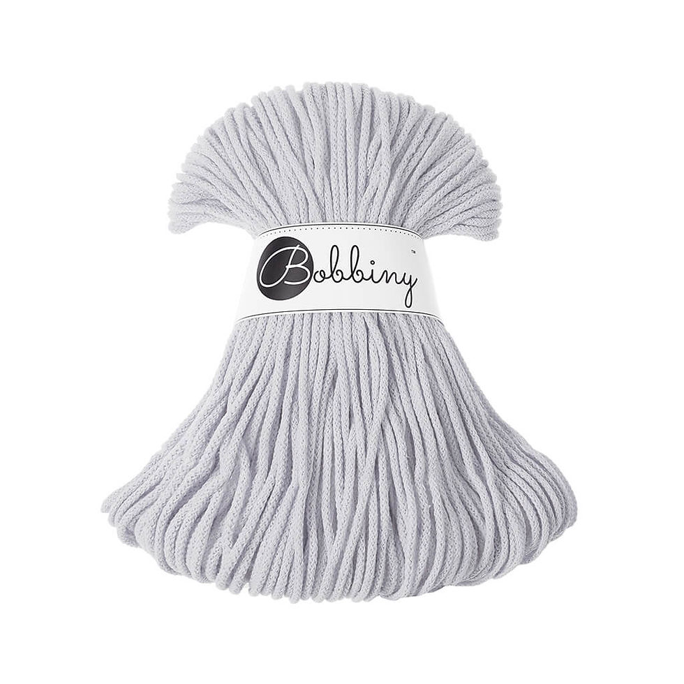 Junior 3mm Flechtkordel Light Grey