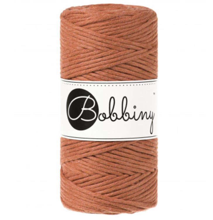 3 mm Bobbiny Makramee Terracotta