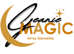 Geanie Magic (Genie Magic) Black & Color Logo with Shadow