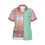 Thumbnail: All-Over Print Women's Imitation Silk Pajama Set With Short Sleeve
