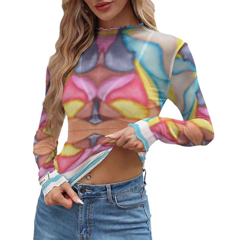 Thumbnail: Power Flower - All-Over Print Mesh T-shirt