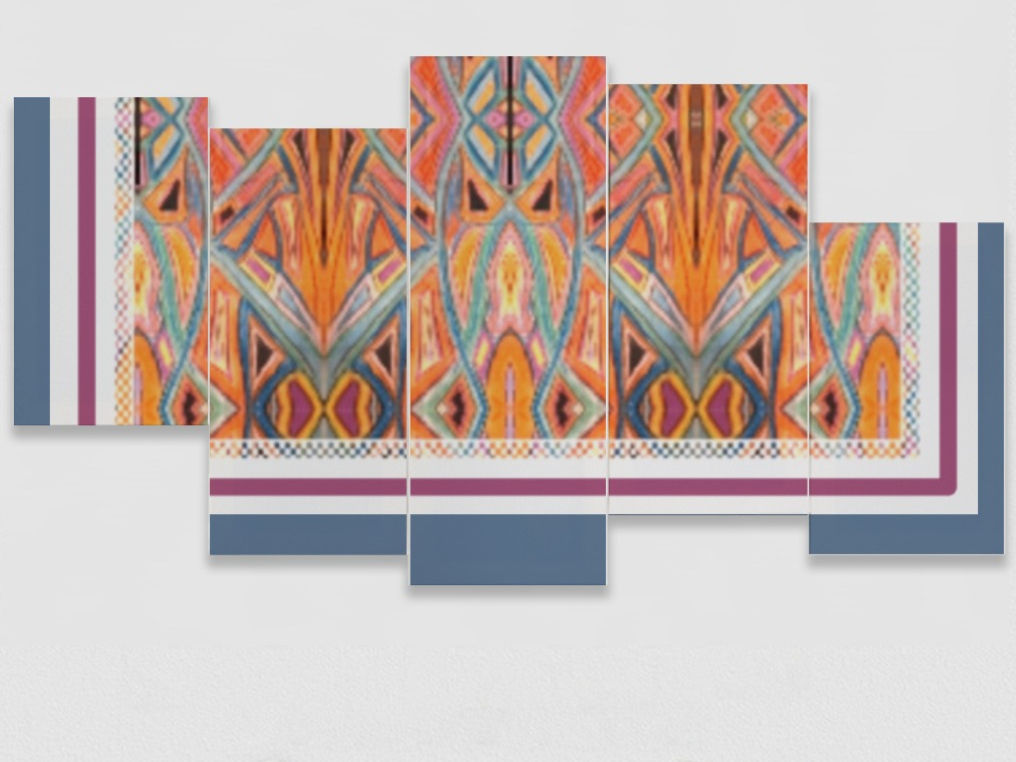 Five-piece Framed Murals