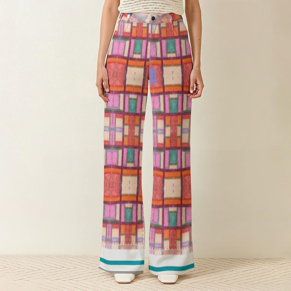 Thumbnail: All-Over Print Women's Wide Leg Pants