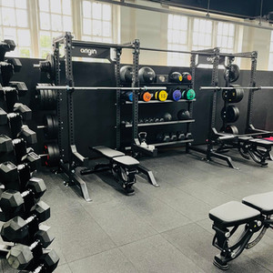 Modern Gym with Weight Equipment