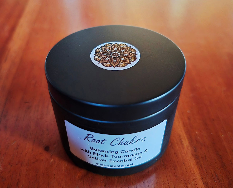 Miniature : Root Chakra Crystal Candle (Red)