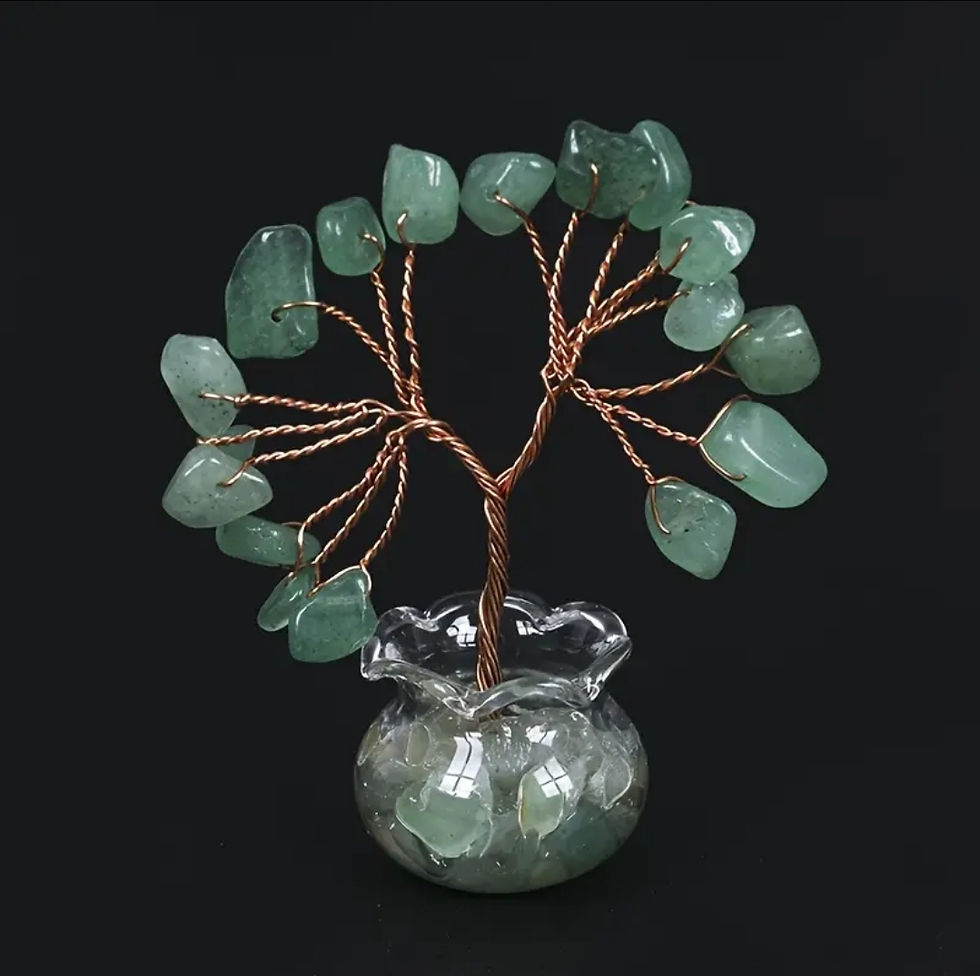 Miniature : Crystal Chip Copper Wire Money Tree Vase