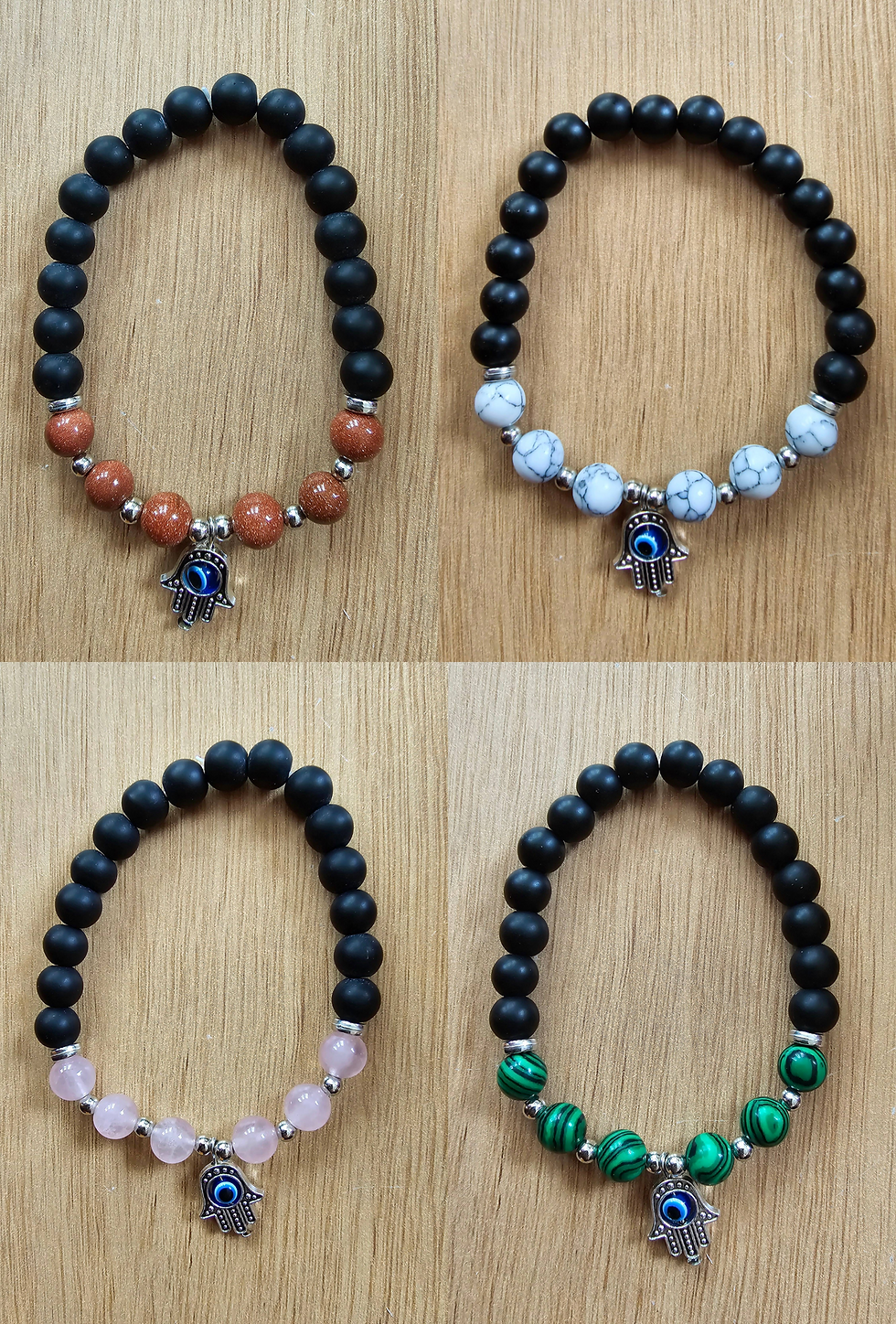 Miniature : Crystal Hanging Fatima/Hamsa Crystal Bracelets