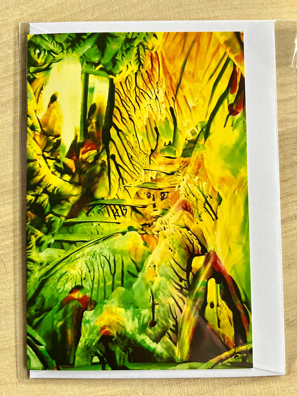 Miniature : Handmade Intuitive Wax Art Blank Cards