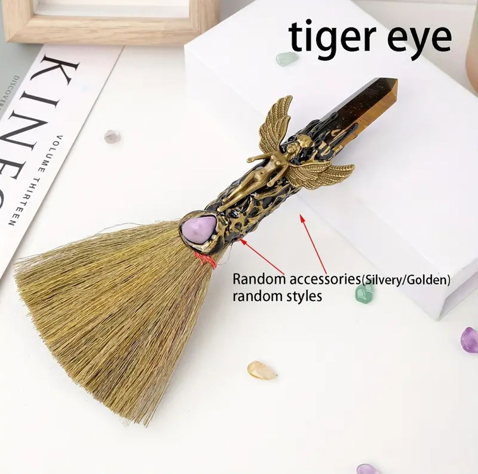 Miniature : Crystal Wicca Witches Brooms