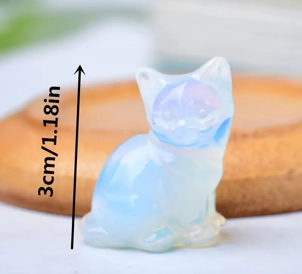 サムネイル： Obsidian Carved Crystal Cat