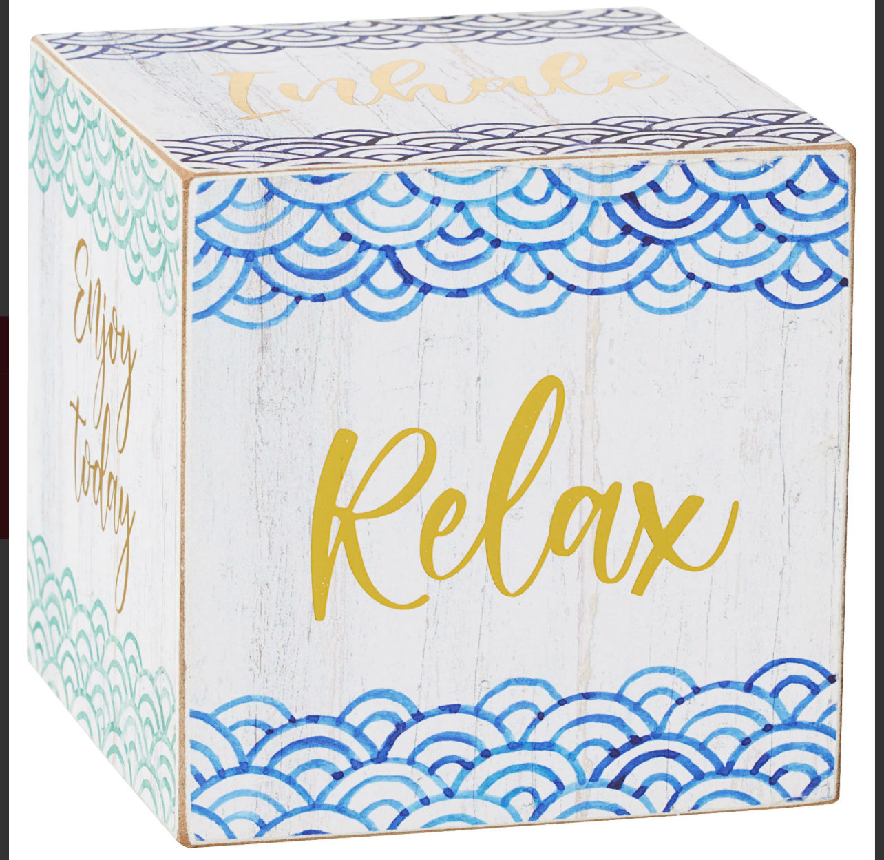 Inhale, Exhale Inspirational Mantra Cube