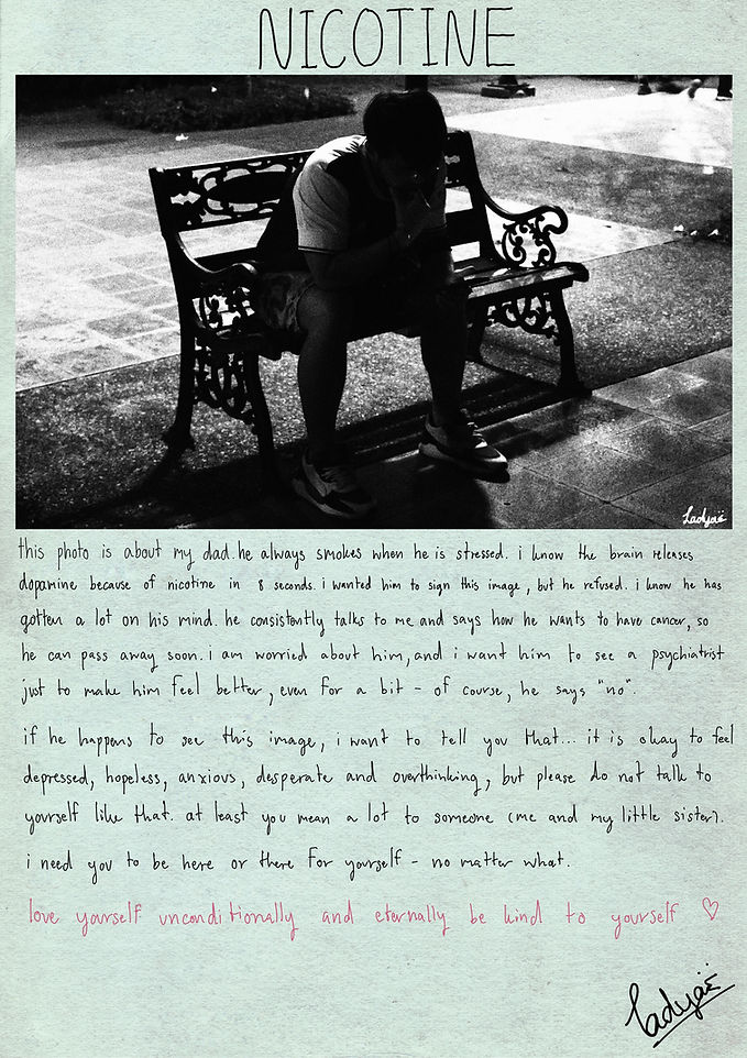 mie dyasha: nicotine - a message to my beloved father that i am worried about his mentality