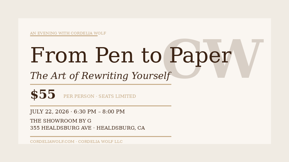 From Pen to Paper: The Art of Rewriting Yourself