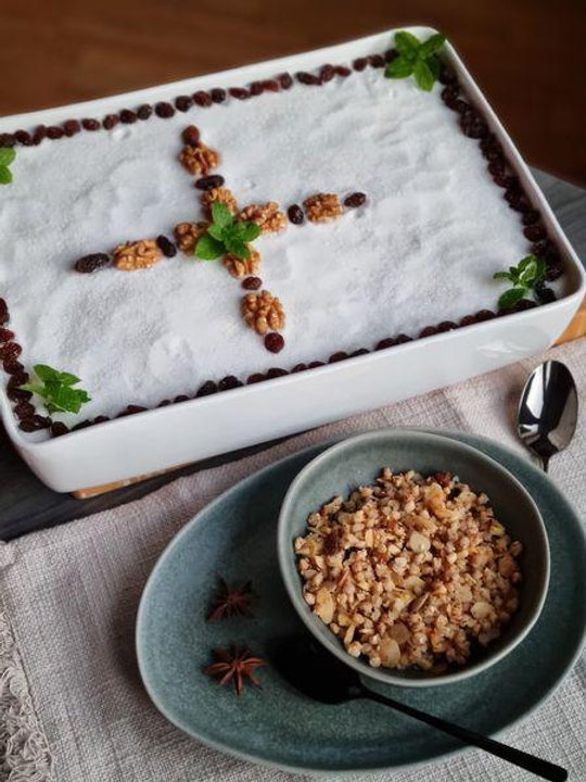 Ein einfaches Rezept um Koliva, also gekochten Weizen, zuzubereiten.