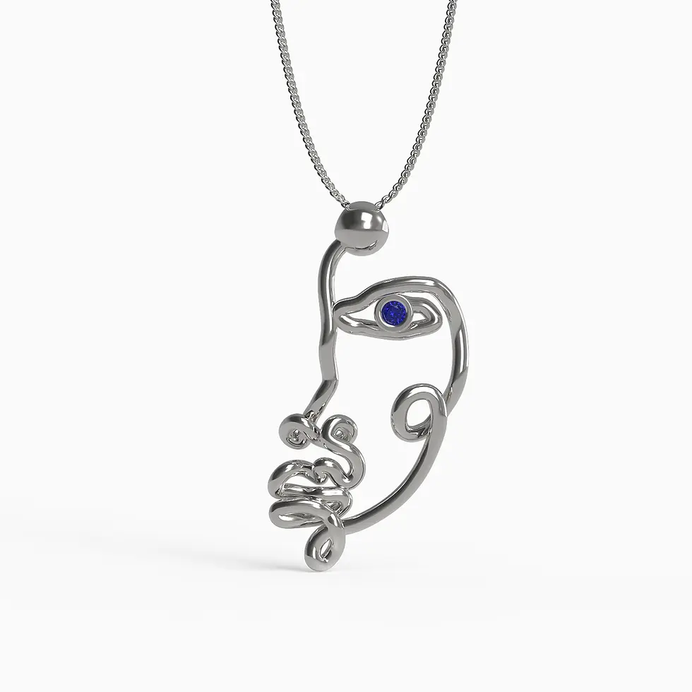 Ladinardò™ Self-Portrait Pendant in White Gold and Sapphire