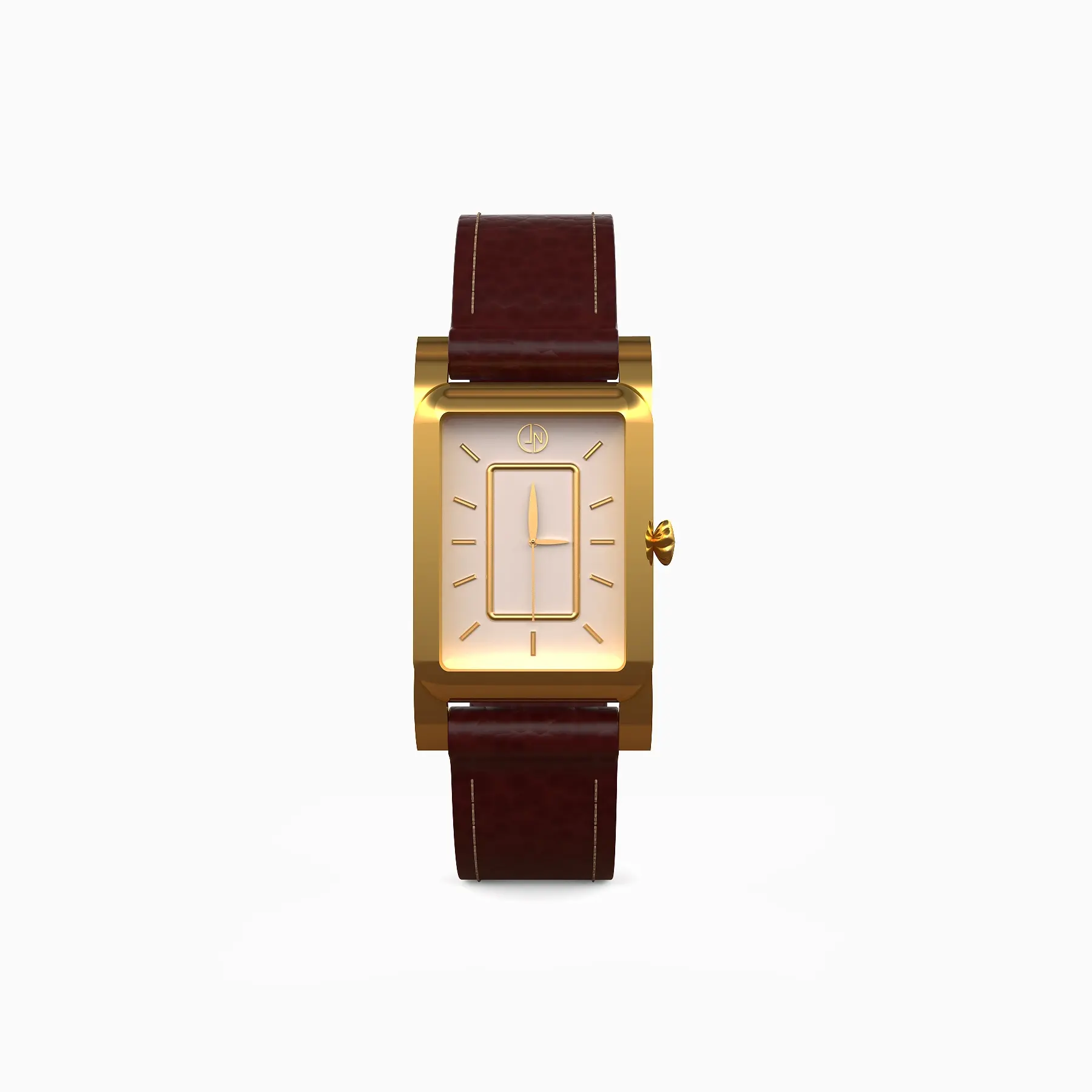 Ladinardò Classic Women's Watch Gold/Burgandy Leather