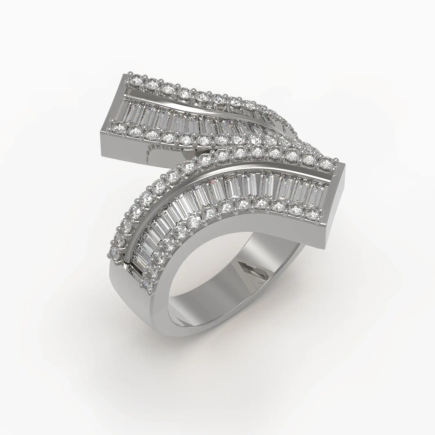 Éclat Doré Ring in White Gold and Diamonds
