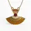 Thumbnail: Geisha Fan Pendant in Yellow Gold, Diamond, Ruby, Pink Sapphire