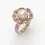 Thumbnail: Perle Tressée Ring in Rose Gold and White Tahitian Pearl
