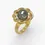 Thumbnail: Perle Tressée Ring in Yellow Gold and Black Tahitian Pearl