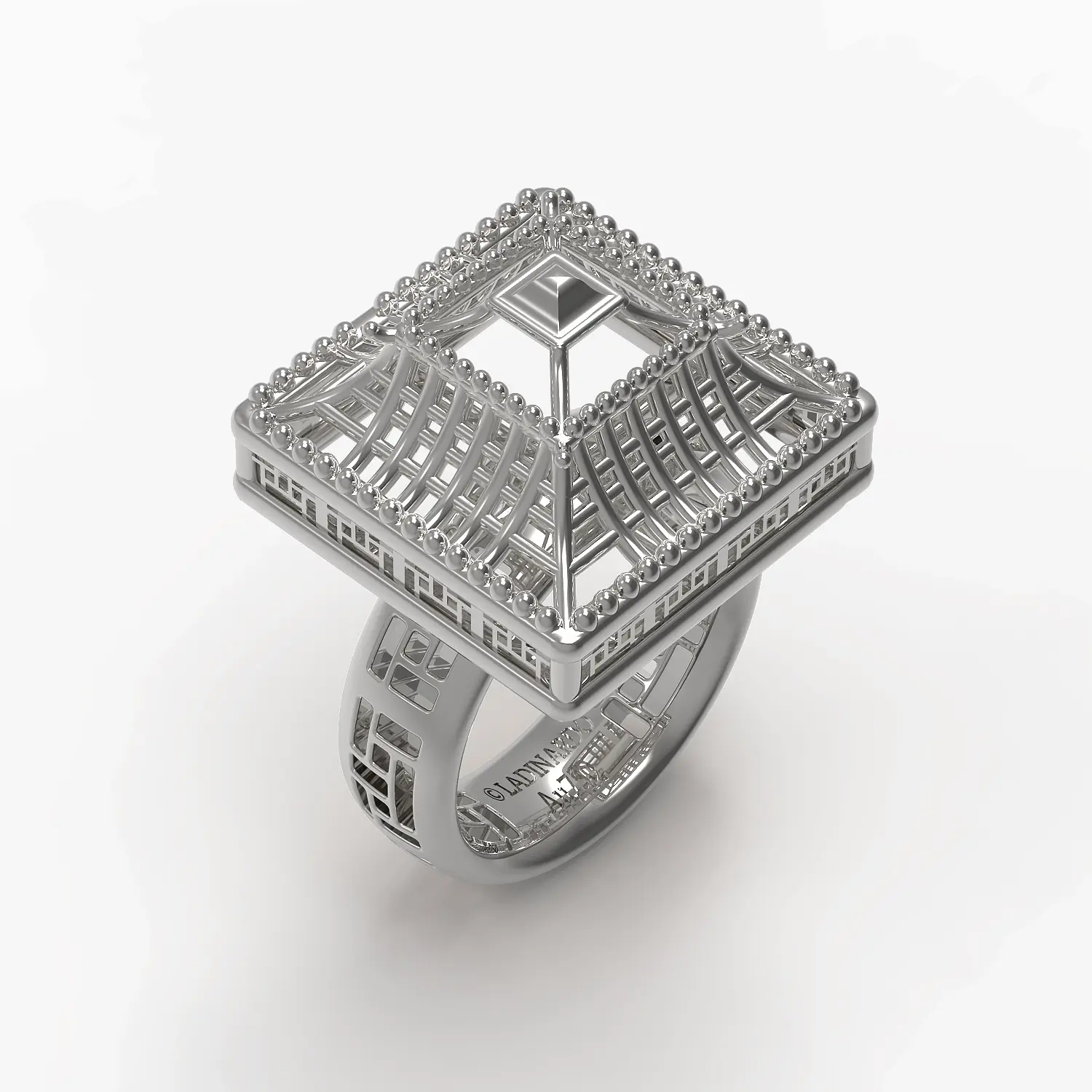 The Emperor Ring in White Gold