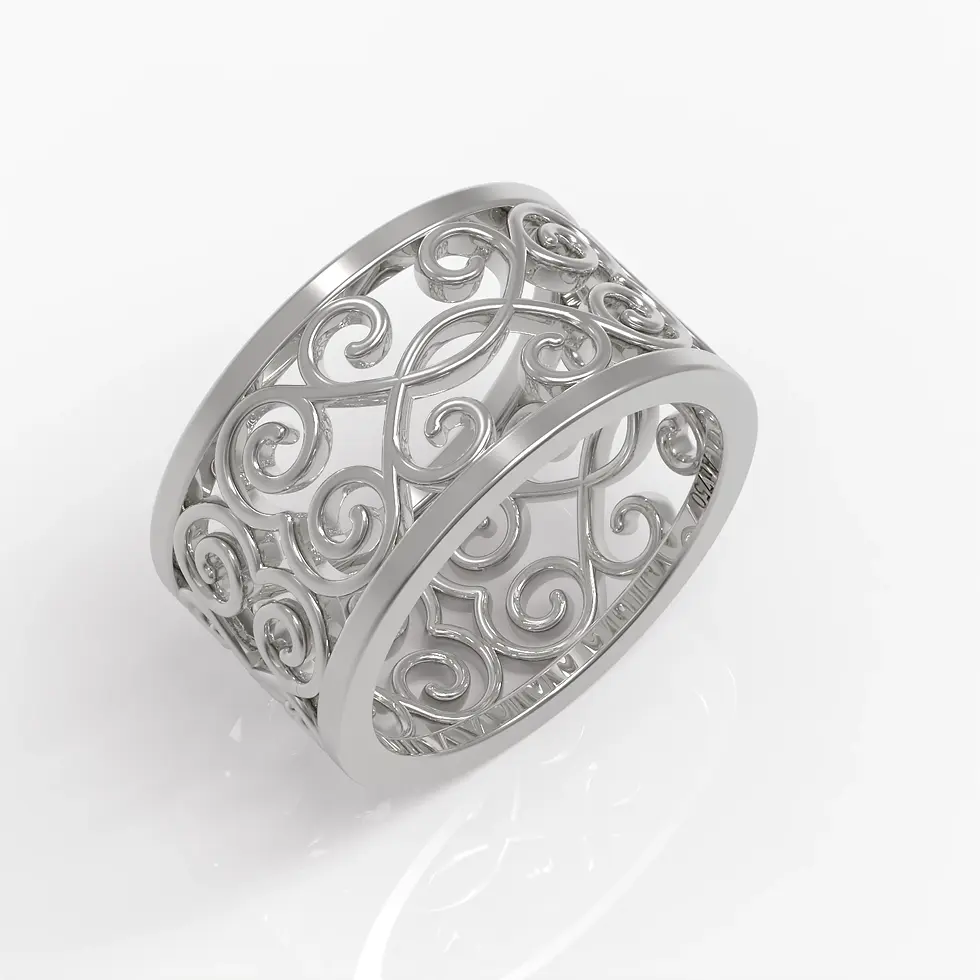 Gates of Venice Ring in White Gold