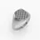 Thumbnail: Evertrue Cushion Signet Ring in White Gold, Diamonds, Black Diamonds