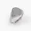 Thumbnail: Evertrue Oval Signet Ring in White Gold, Diamonds