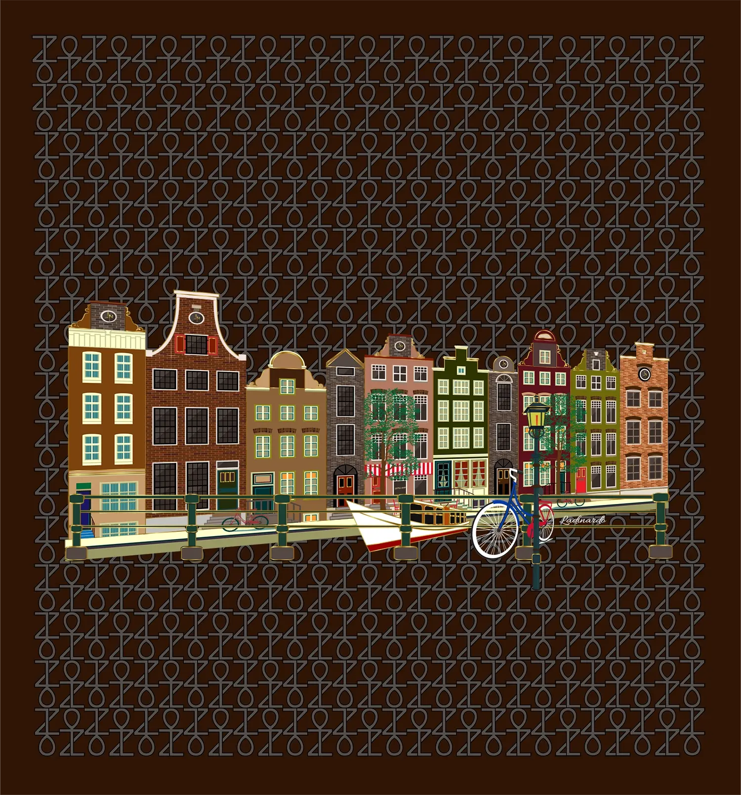 Amsterdam 70 Silk Twill Square Scarf