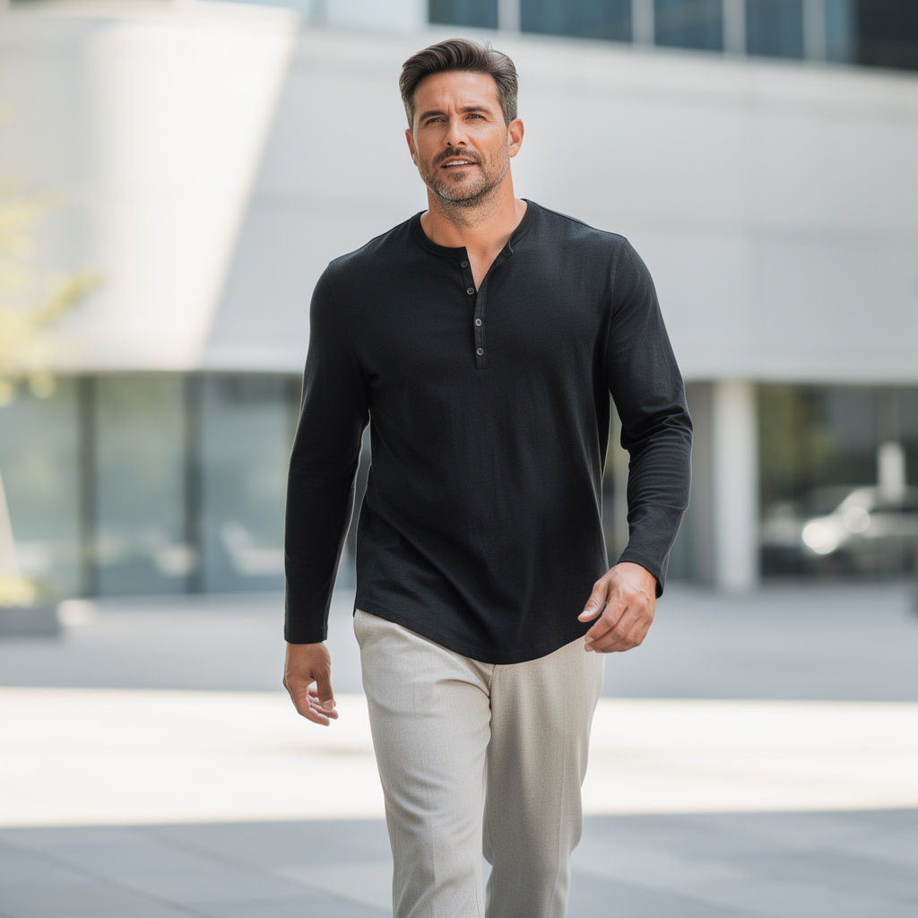 Kingswell Essential Long Sleeve Henley