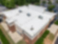 Mid Day Drone Images of Commercial Roofs Featuring TPO and Asphalt Shingles. Strip Mall, S