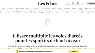 Partenariat historique avec l'ESSEC et l'Université de Cergy !
